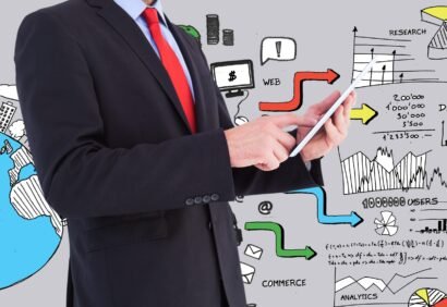 elegant-businessman-with-tablet-background-graphics elegant-businessman-with-tablet-background-graphics